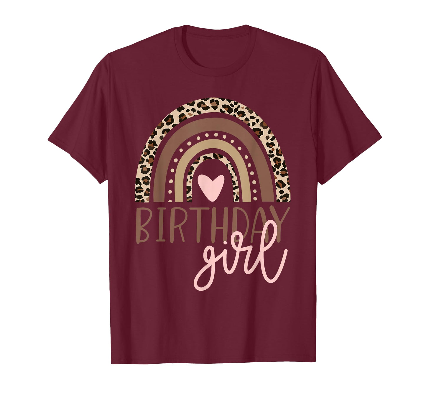 Birthday Girl Leopard Rainbow Birthday Party Family T-Shirt Small