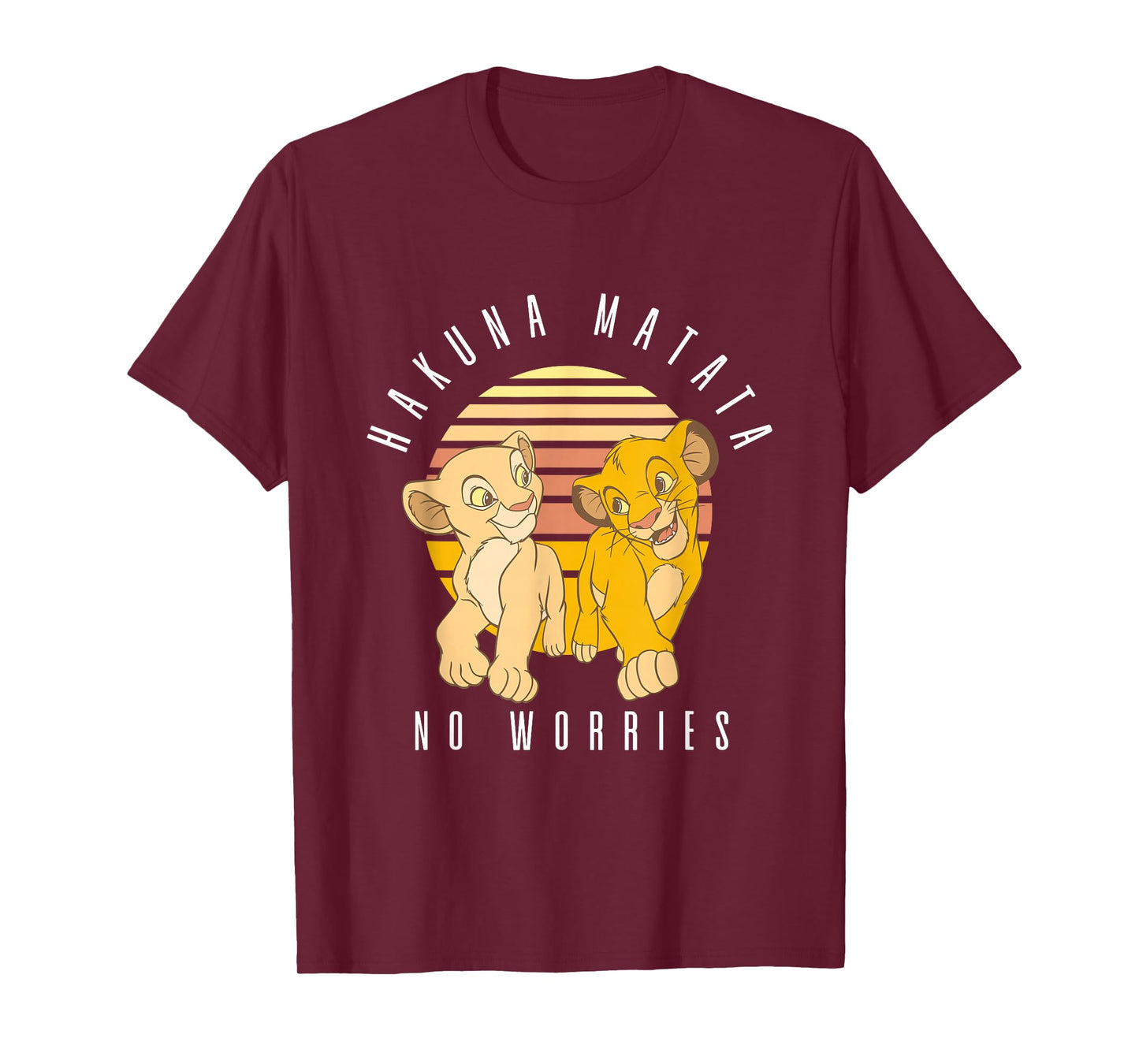 Disney The Lion King Simba and Nala Cute Sunset T-Shirt