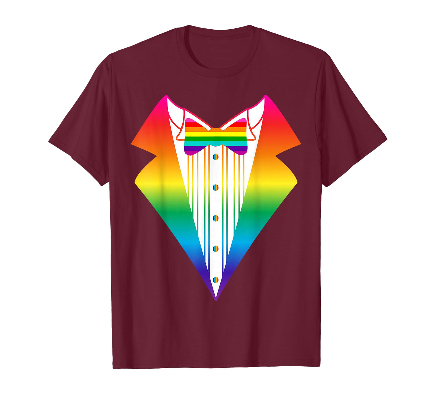 LGBT Tuxedo | Rainbow LGBTQI Tux Pride T-Shirt T-Shirt