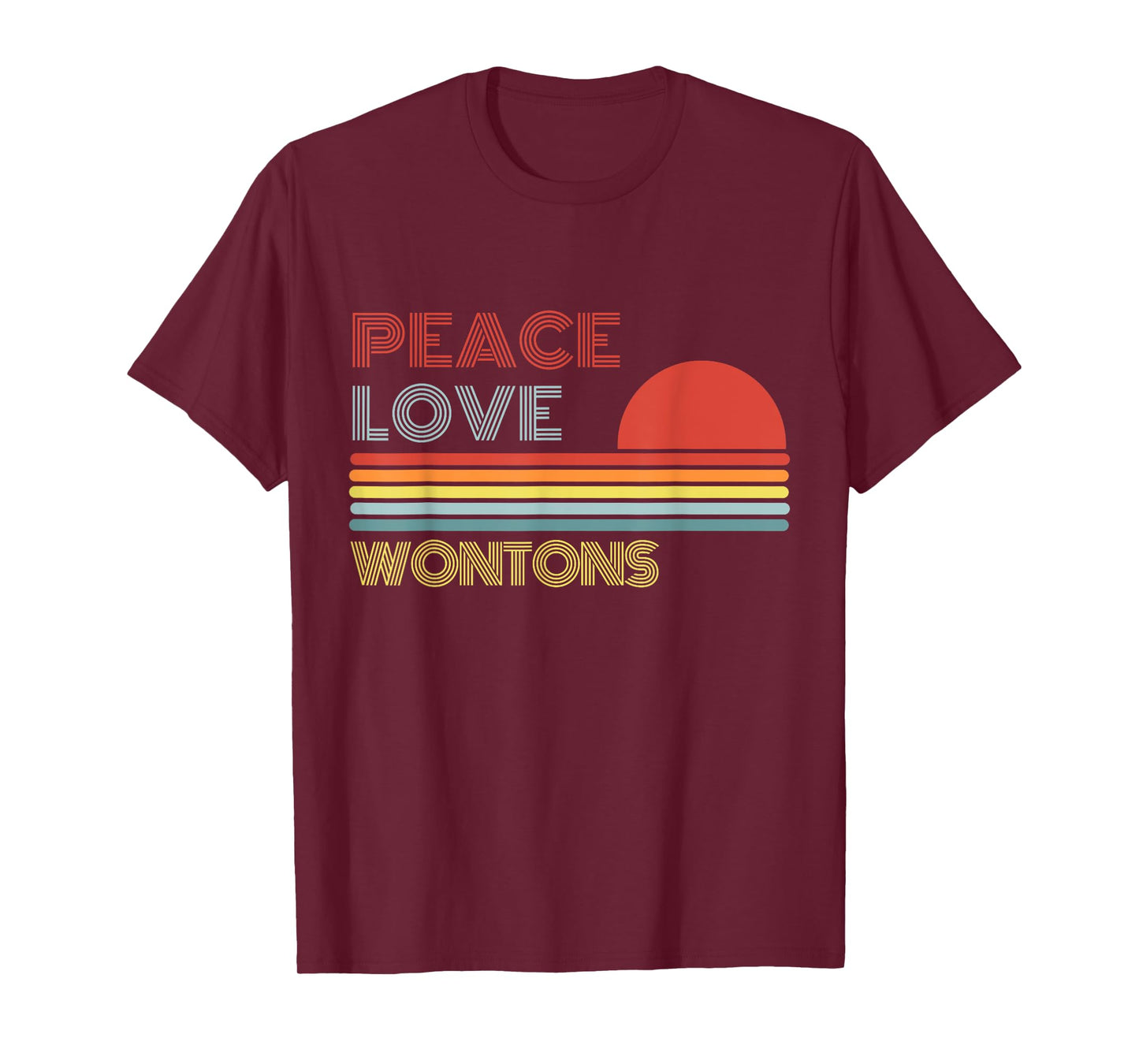 Peace Love Wontons Retro Vintage T-Shirt