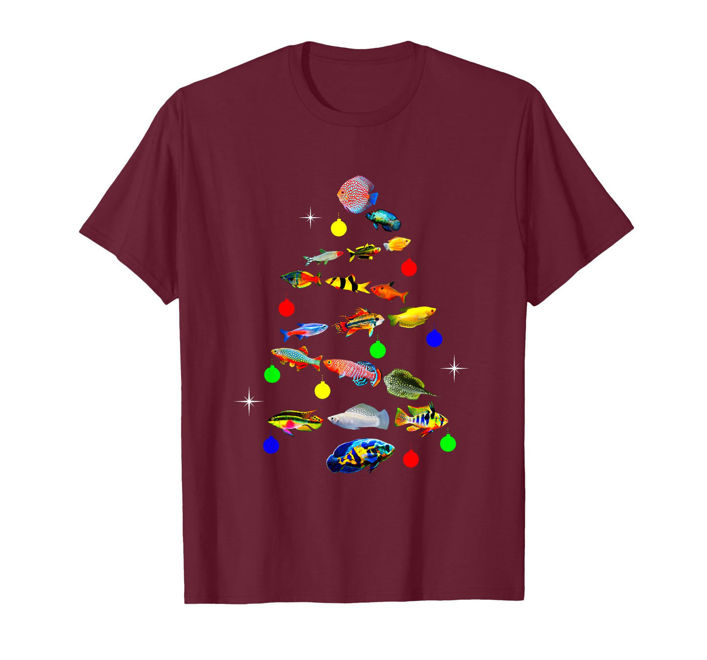 Aquarium Fish Christmas Tree Cichlid Gouramis Discus Tetras T-Shirt