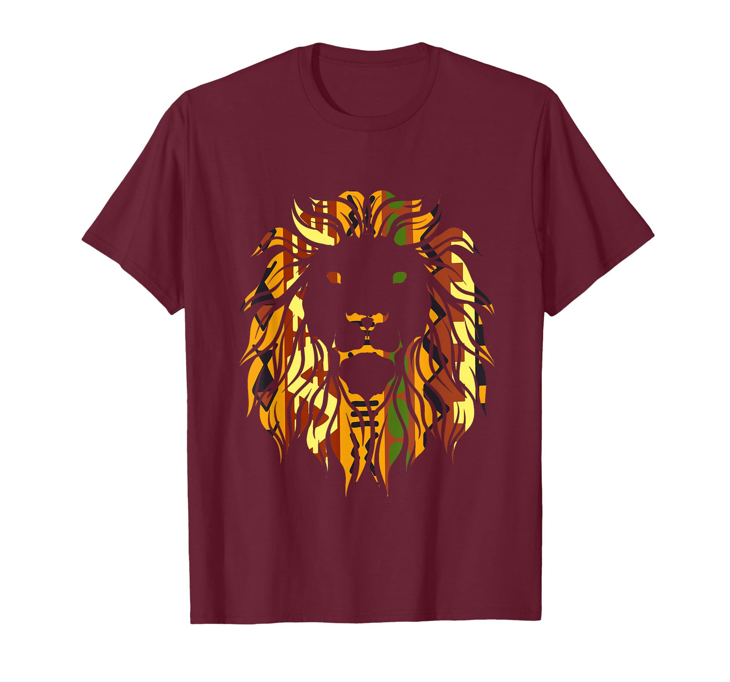 Melanin King Kente Lion African T-Shirt