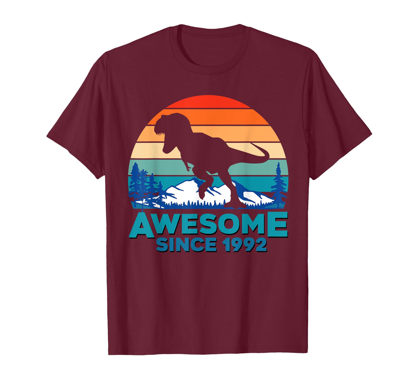 Awesome Since 1992 T-Shirt 28 Years Old Dinosaur Gift T-Shirt