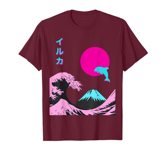 Retro Aesthetic Iruka Tee With Japanese Writing T-Shirt