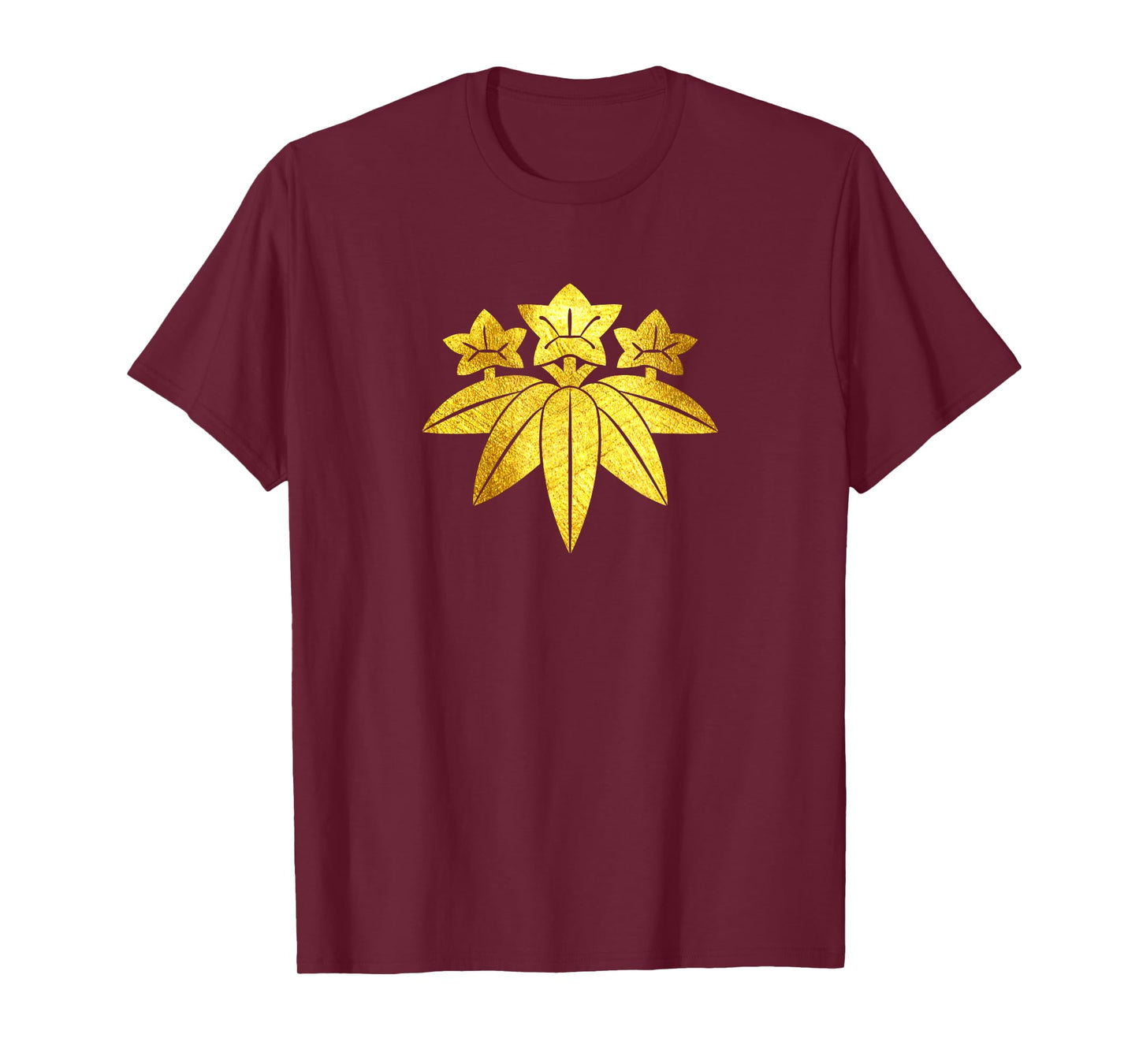 Kamakura Minamoto Mon Japanese clan in faux gold T-Shirt