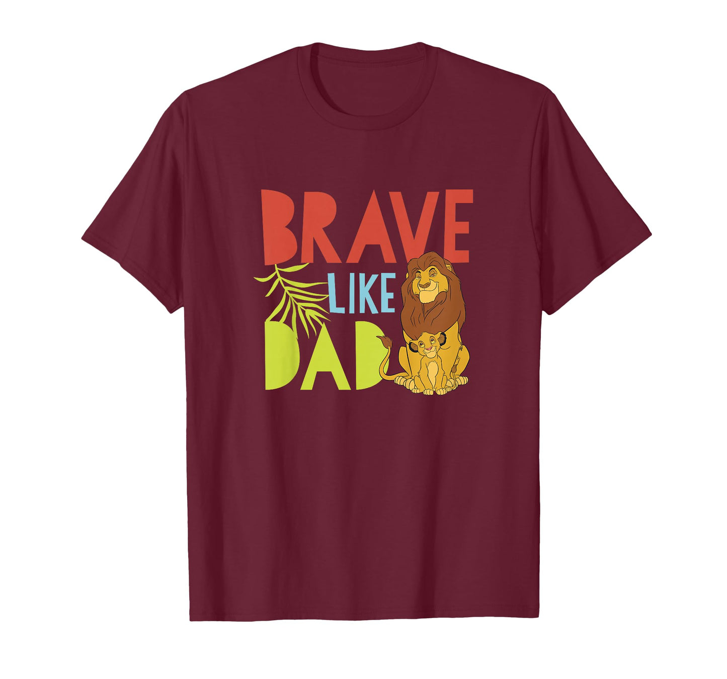 Kids Disney The Lion King Mufasa And Simba Brave Like Dad T-Shirt