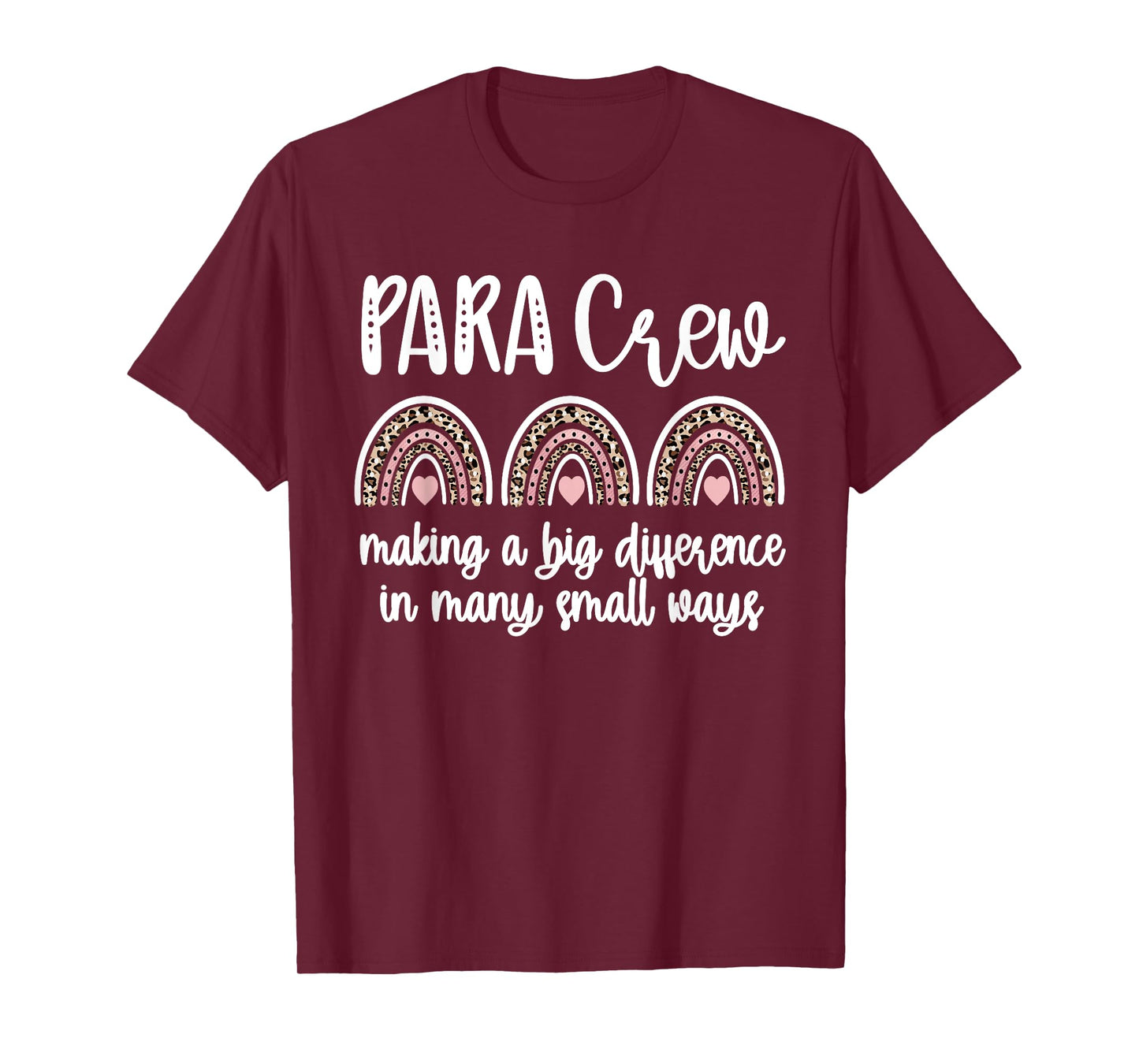 Para Crew Rainbow Parapro Teacher Paraprofessional Team T-Shirt