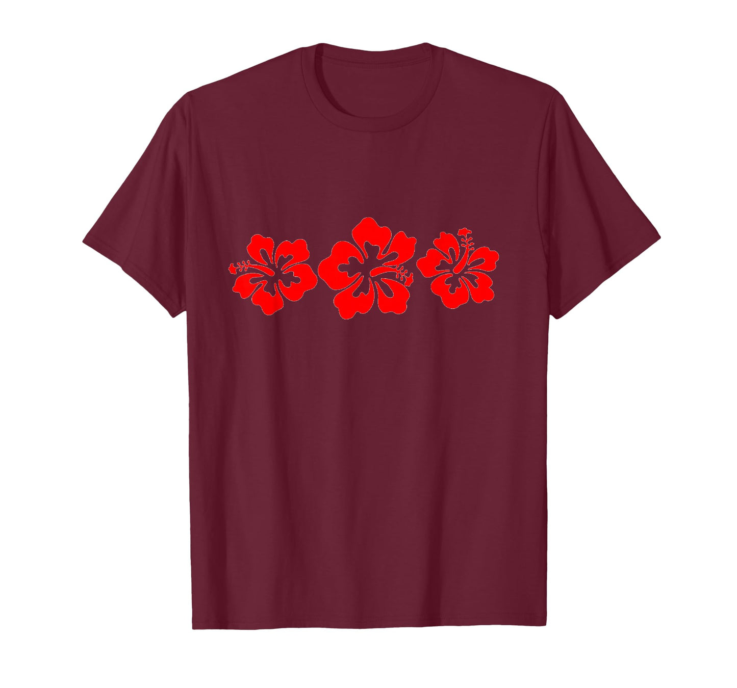 Red Hibiscus Flowers T-Shirt