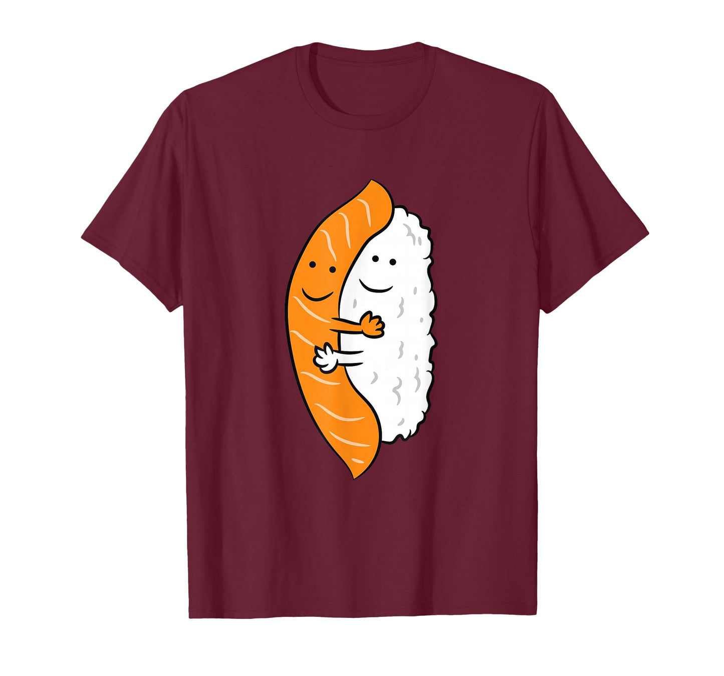 Sushi Hugging Salmon Cute Japanese Sushi T-Shirt
