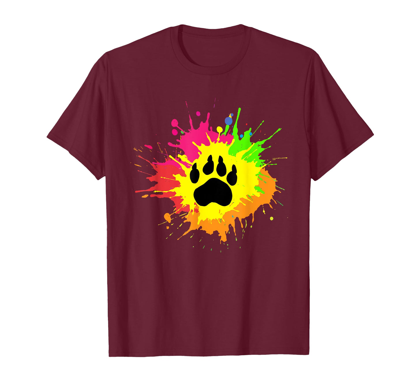 Furry Shirt Rainbow Bear Fursona Wolf Paw Print Gifts T-Shirt