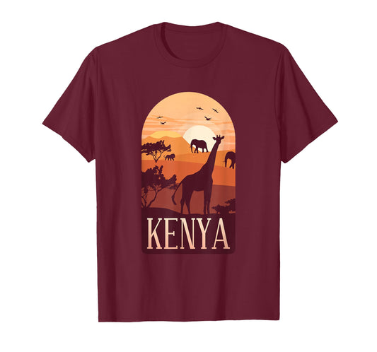 Kenya Love of Wilderness African Life Safari in Kenya Retro T-Shirt