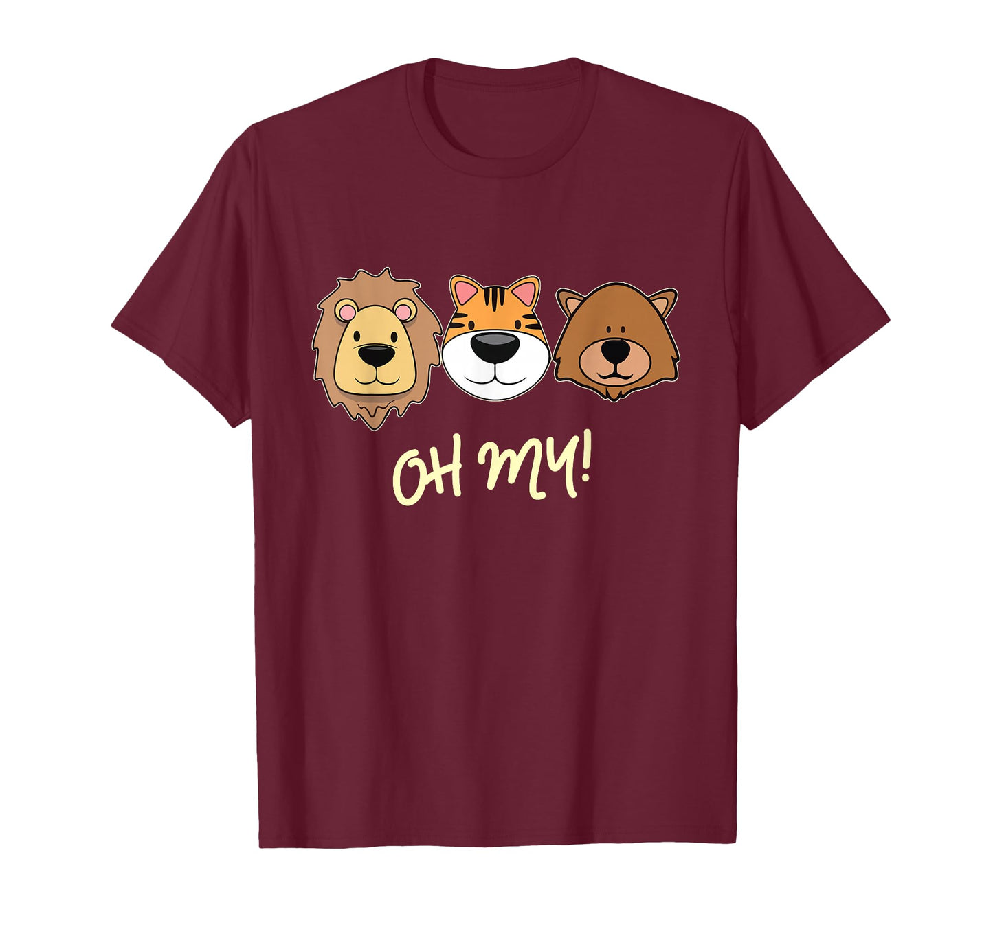 Lion Tiger and Bear Oh My Fun Jungle Zoo Animal Lover Gift T-Shirt