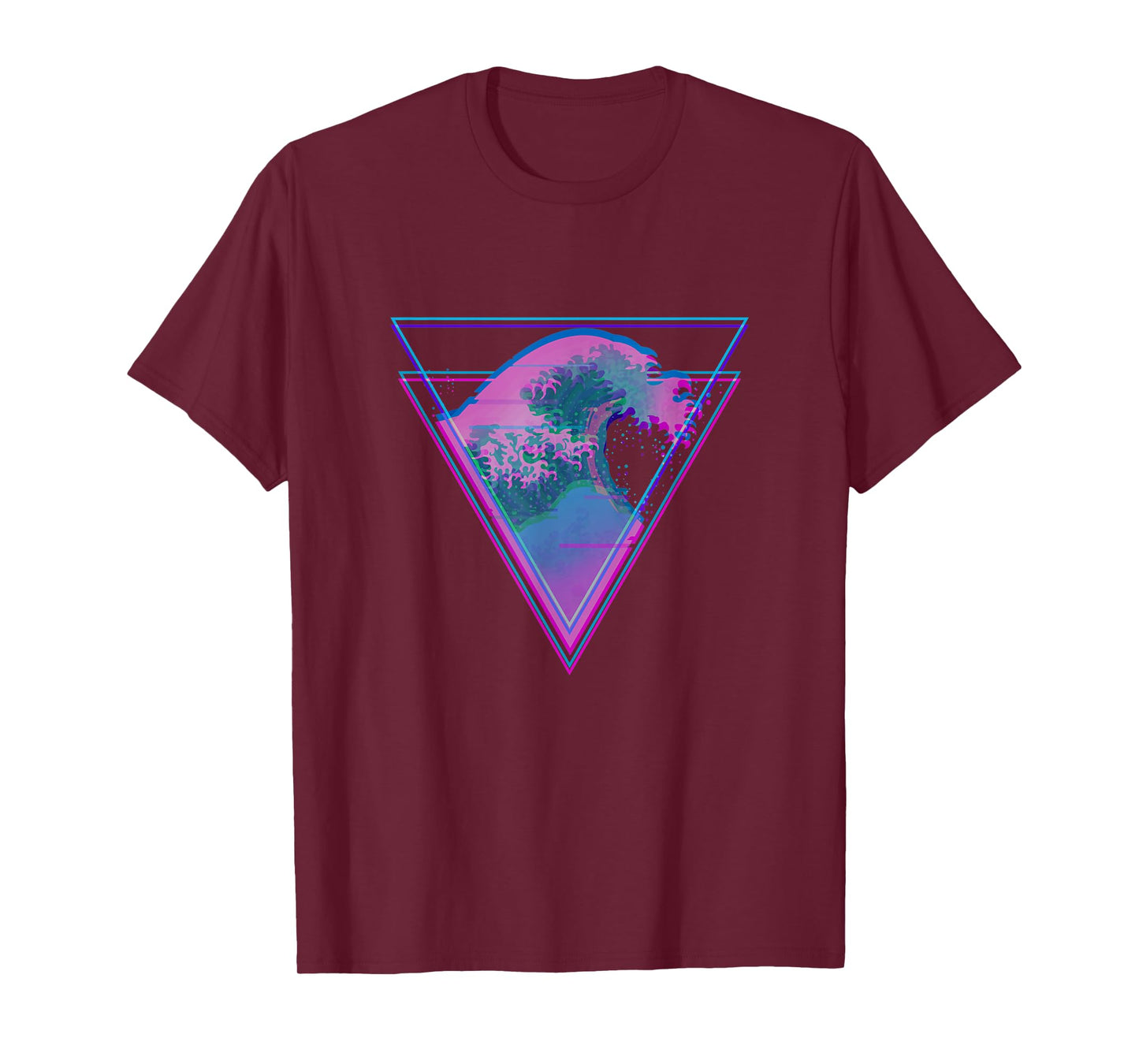 Kanagawa Great Wave Japan Aesthetic Vaporwave E-Girls Glitch T-Shirt