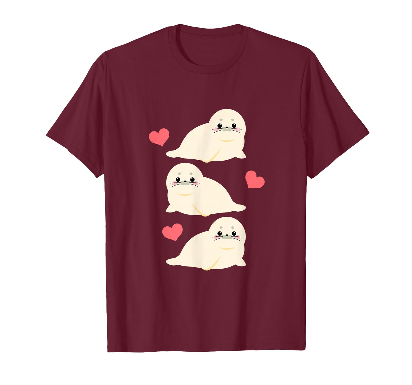 Sea Lions Make Me Happy T-Shirt Gift for Harp Seal Lover Tee T-Shirt
