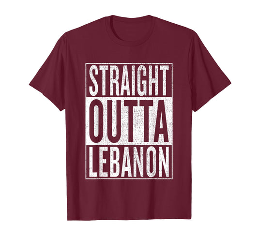 Straight Outta Lebanon Great Travel & Gift Idea T-Shirt T-Shirt