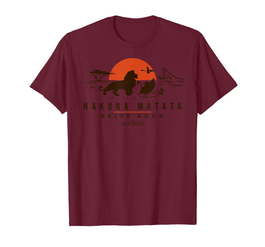 Disney Lion King Simba Pride Rock Sunset Graphic T-Shirt T-Shirt