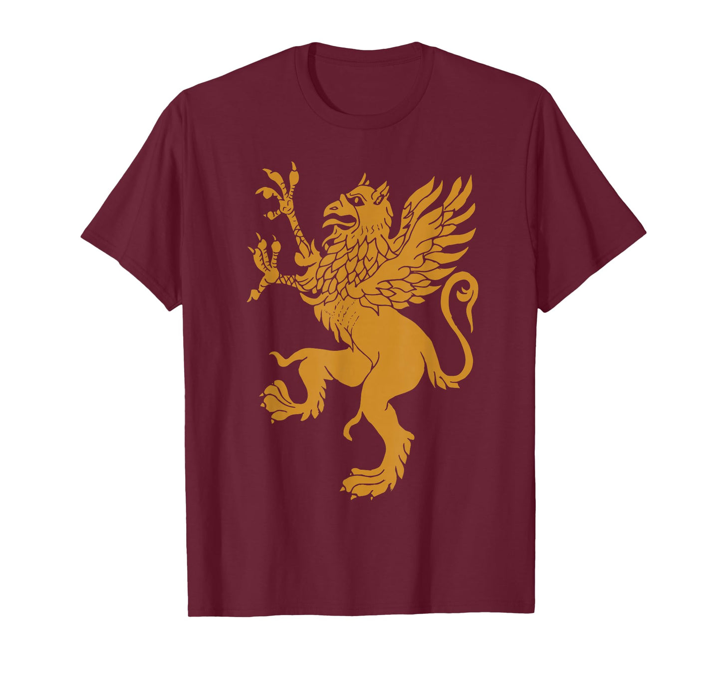 Griffin Gold Eagle Lion Medieval Bird Welsh Design T-Shirt