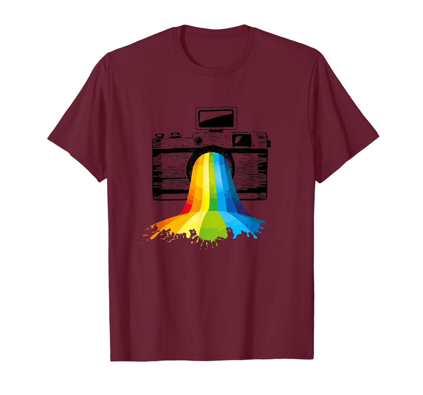 Photography Art T-Shirt Camera Rainbow Photographer Gift T-Shirt