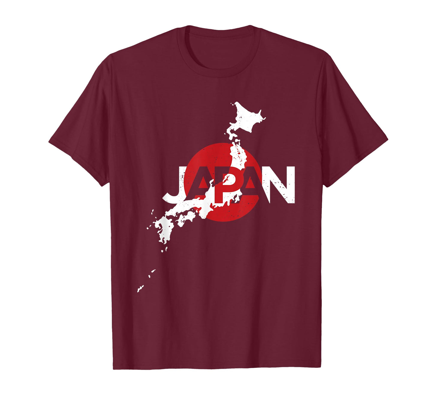 Japanese Map Flag Souvenir Distressed Japan Family Heritage T-Shirt Small