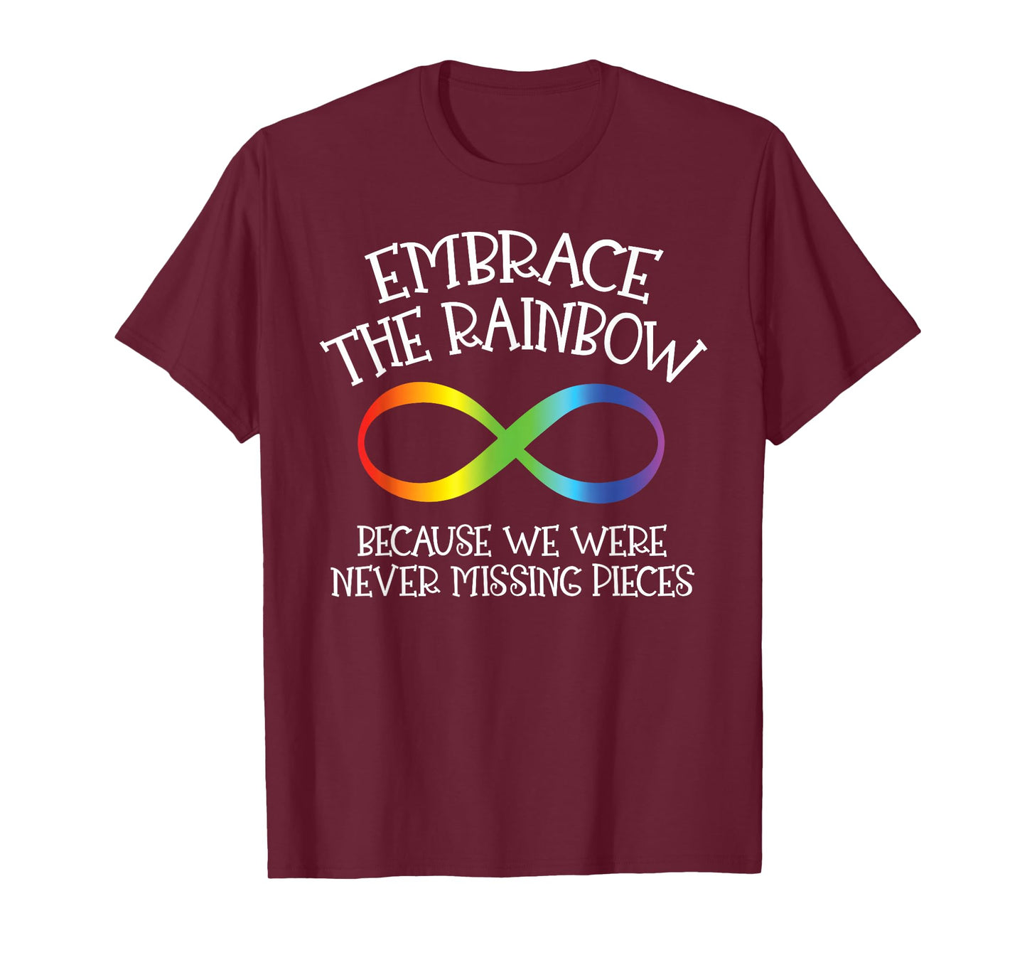 Autism Awareness Embrace The Rainbow Infinity Anti Puzzle T-Shirt