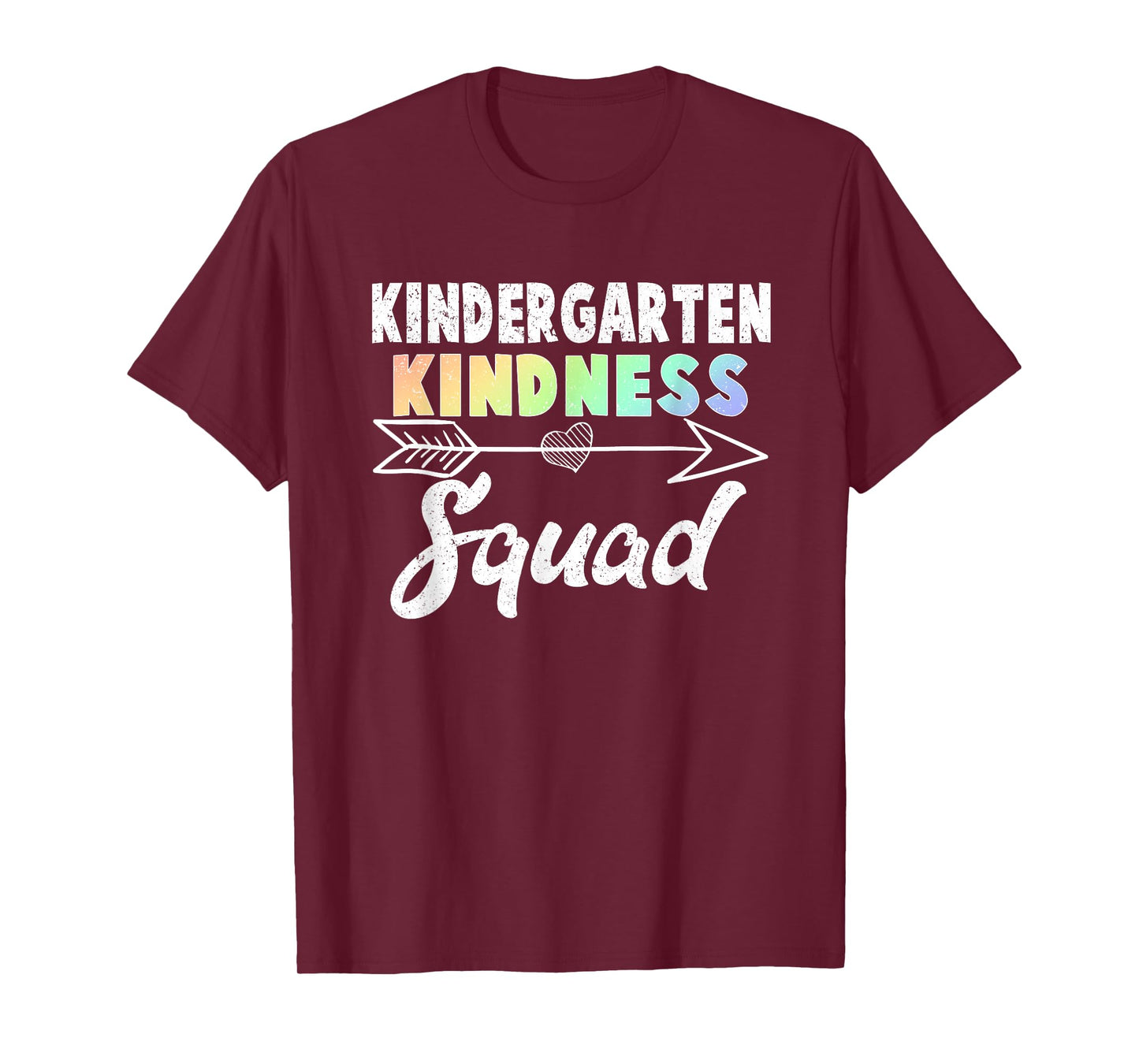 Teacher Team Shirt Kindergarten Kindness Squad Rainbow Gift T-Shirt for Men Women Kids
