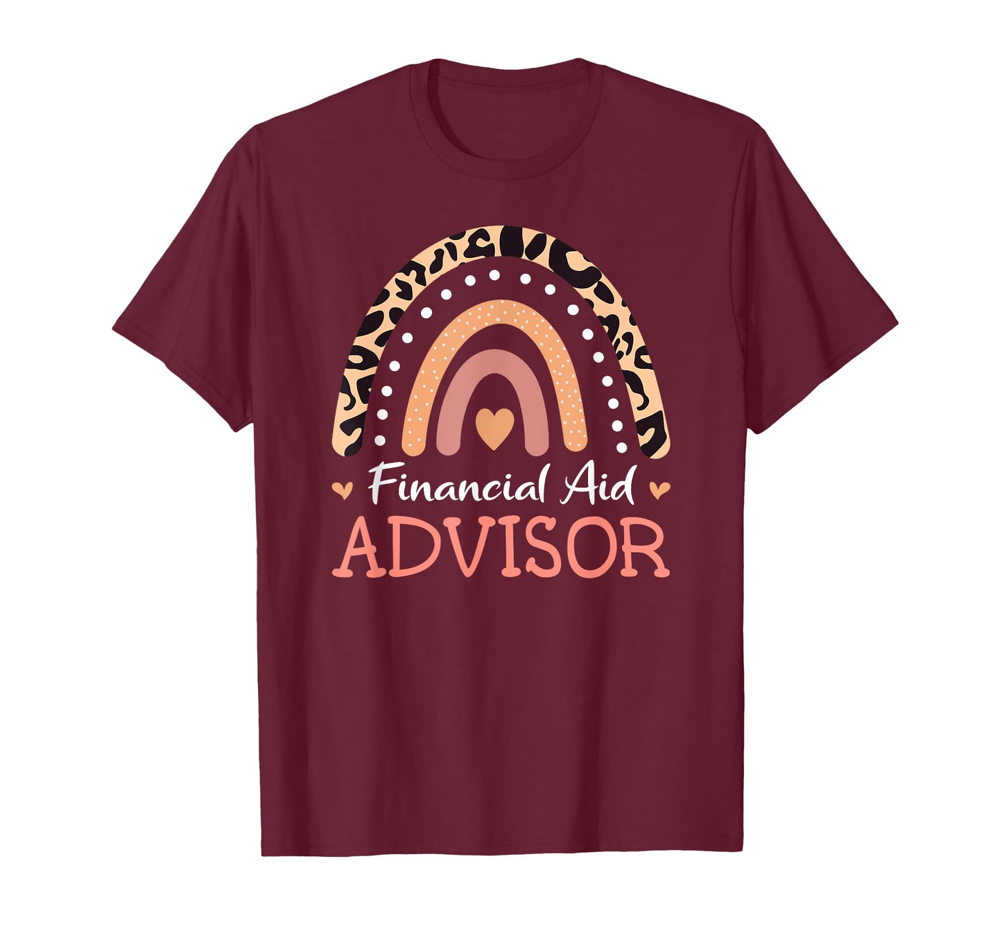 Financial Aid Advisor Leopard Rainbow Appreciation T-Shirt