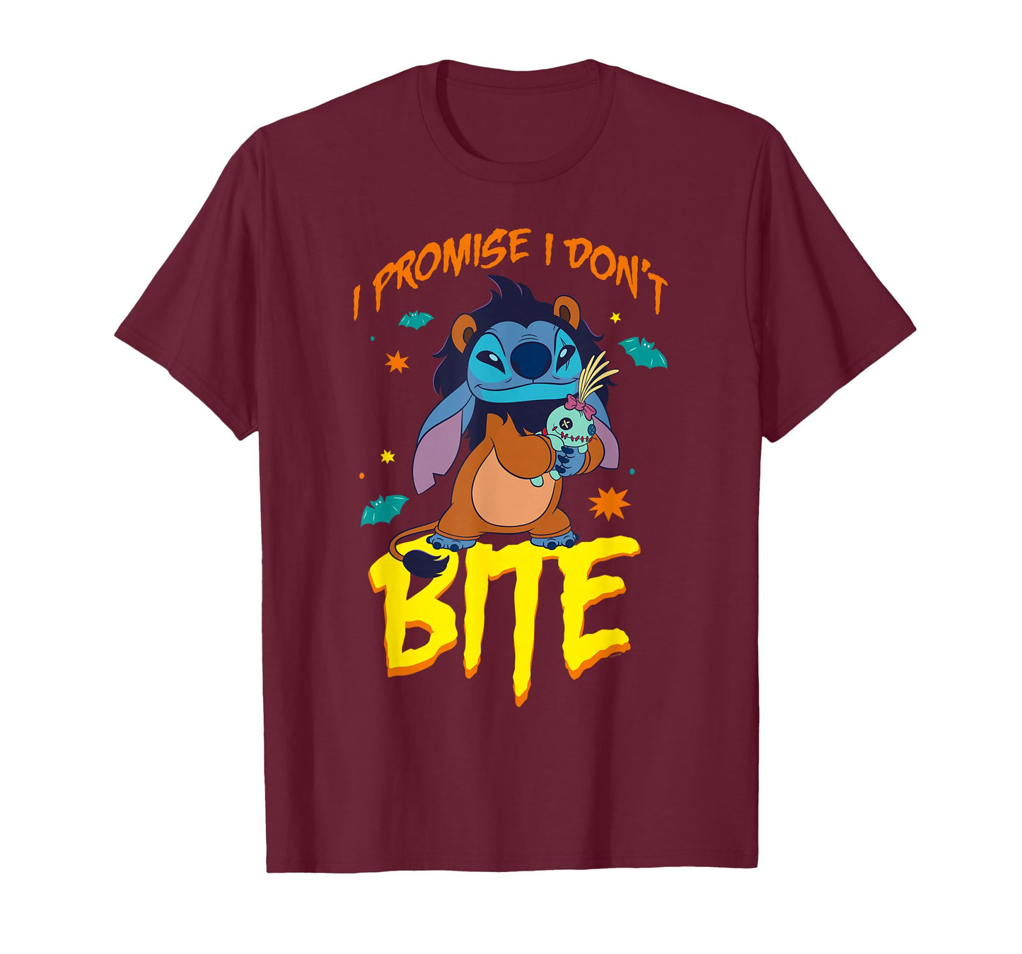 Disney Stitch Scar Costume I Promise I Don't Bite Halloween T-Shirt