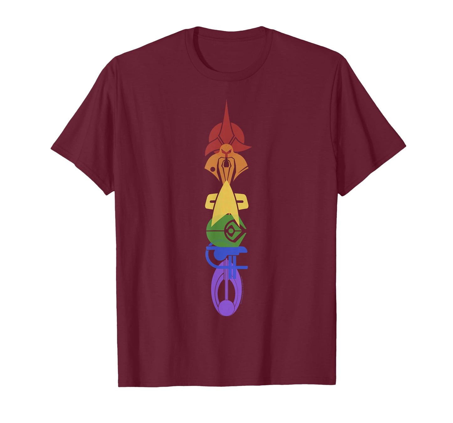 Star Trek: Deep Space Nine United Rainbow Symbol Stack T-Shirt