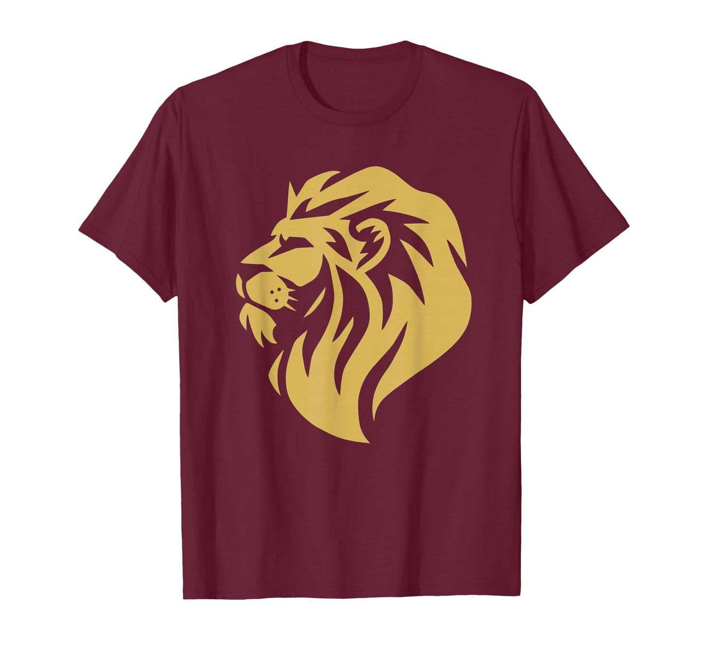 Gold Wilderness Lion Art for Men Women Kids T-Shirt