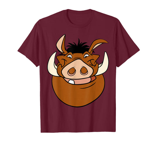 Disney The Lion King Pumbaa Big Face Portrait T-Shirt