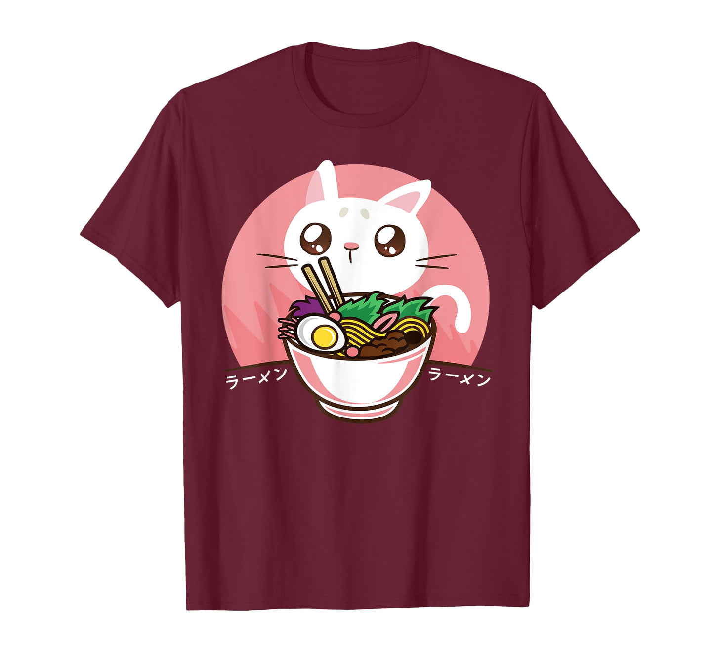Kawaii Japanese Ramen Noodles Anime Cat Lover Gift T-Shirt