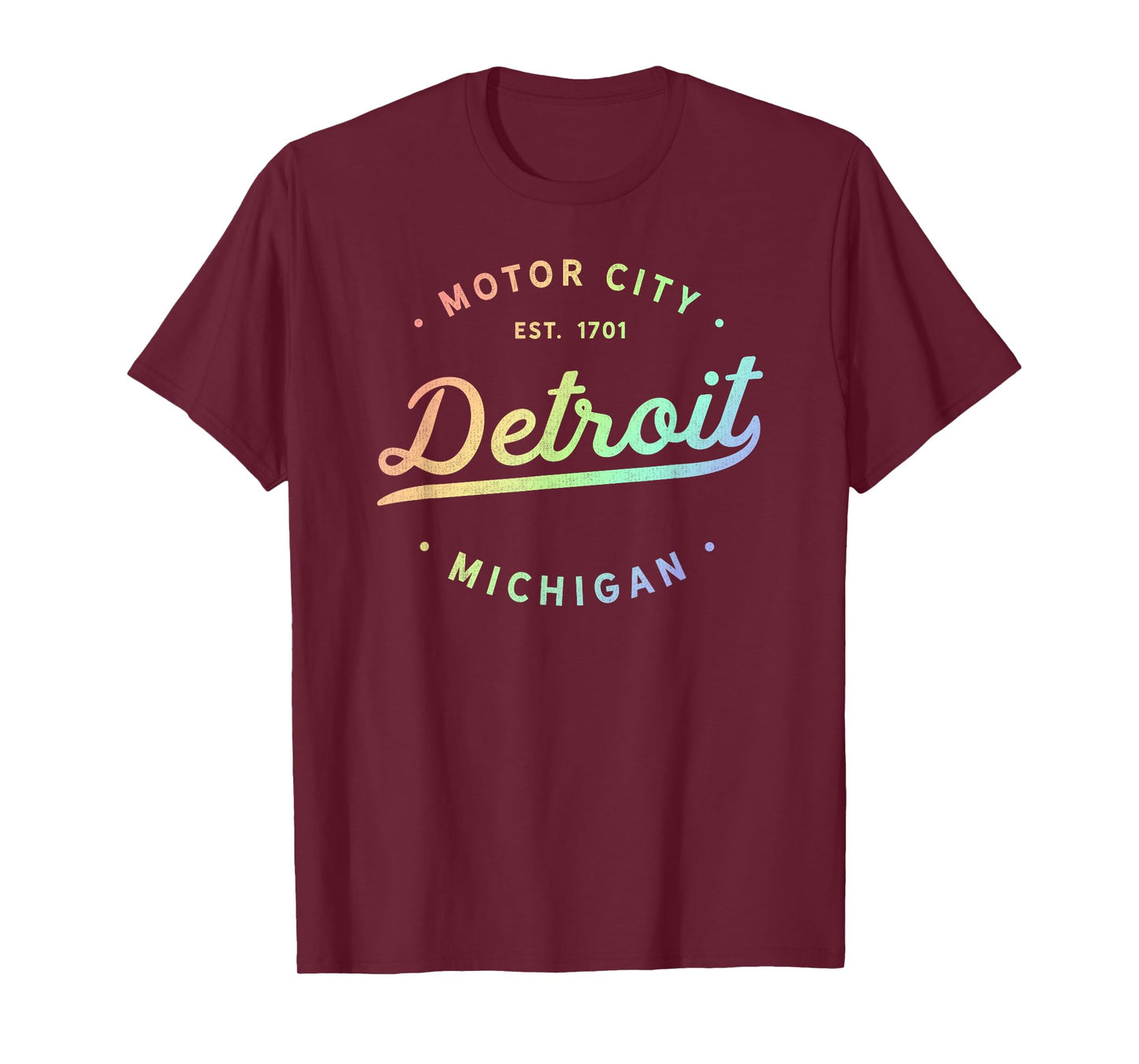 Detroit Michigan Rainbow Sassy Motor City Pride Design T-Shirt