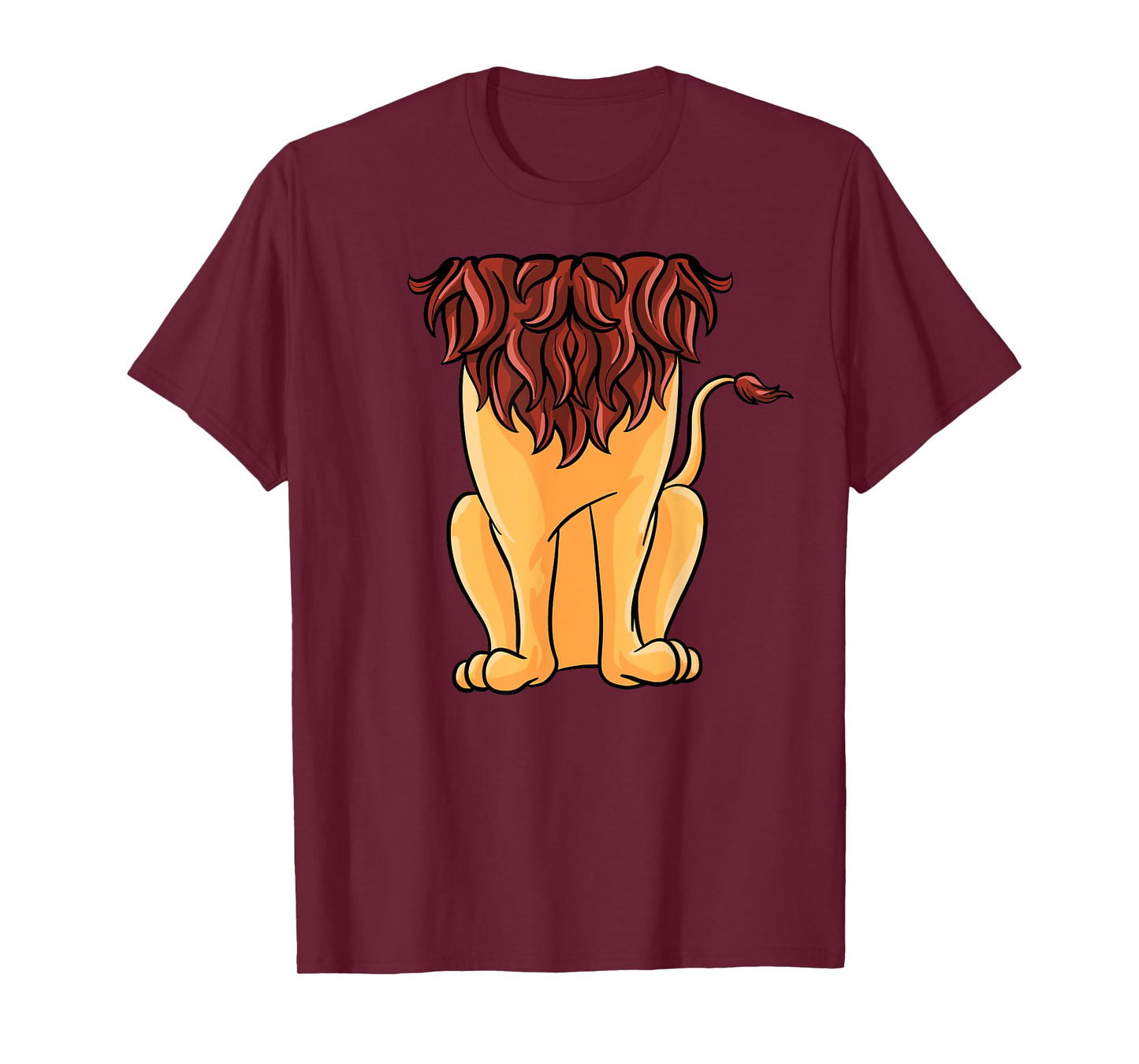 Cute Headless Lion Costume Halloween Funny Big Cat Mane Gift T-Shirt