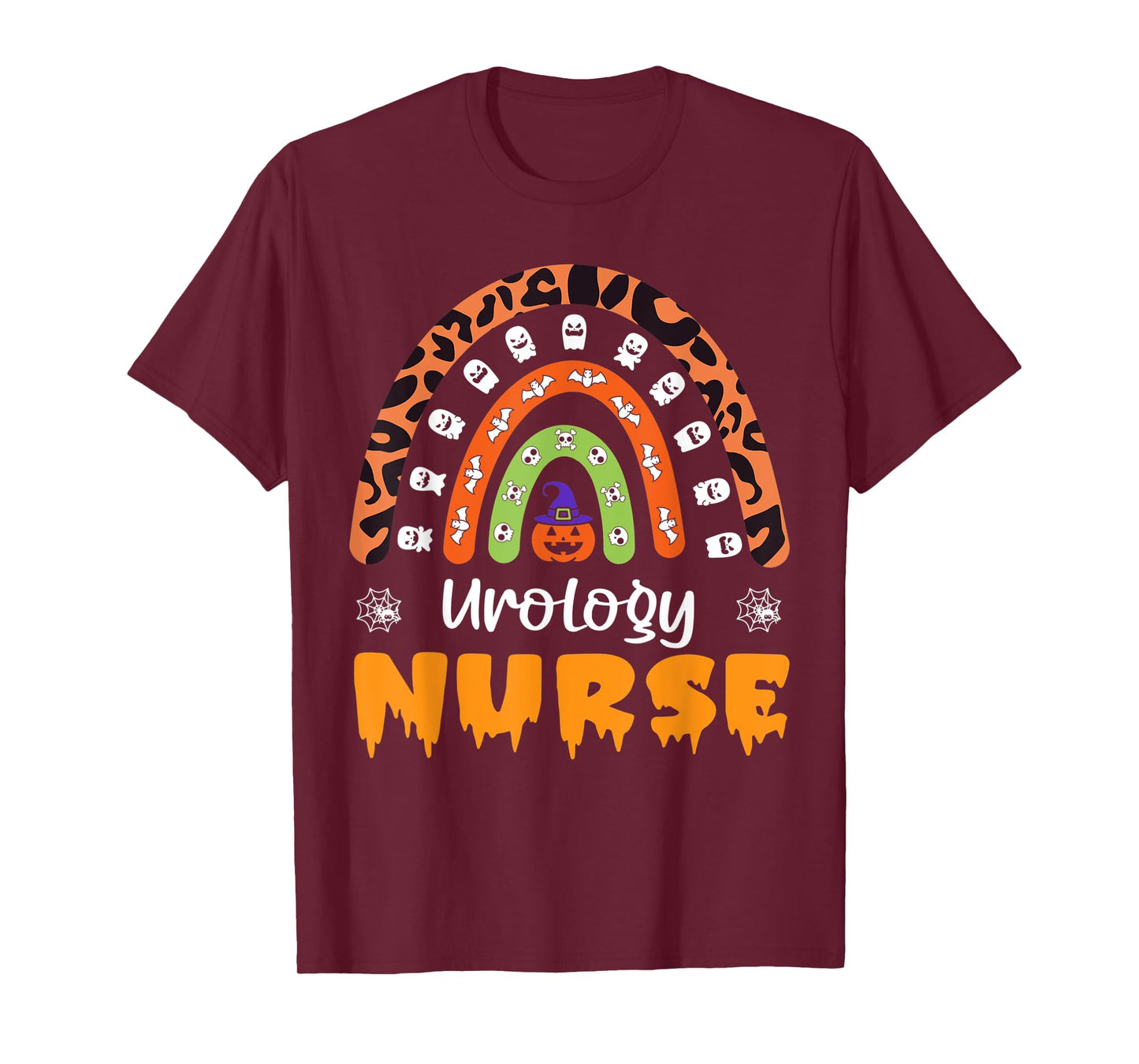 Urology Nurse RN Leopard Rainbow Women Halloween Costume T-Shirt
