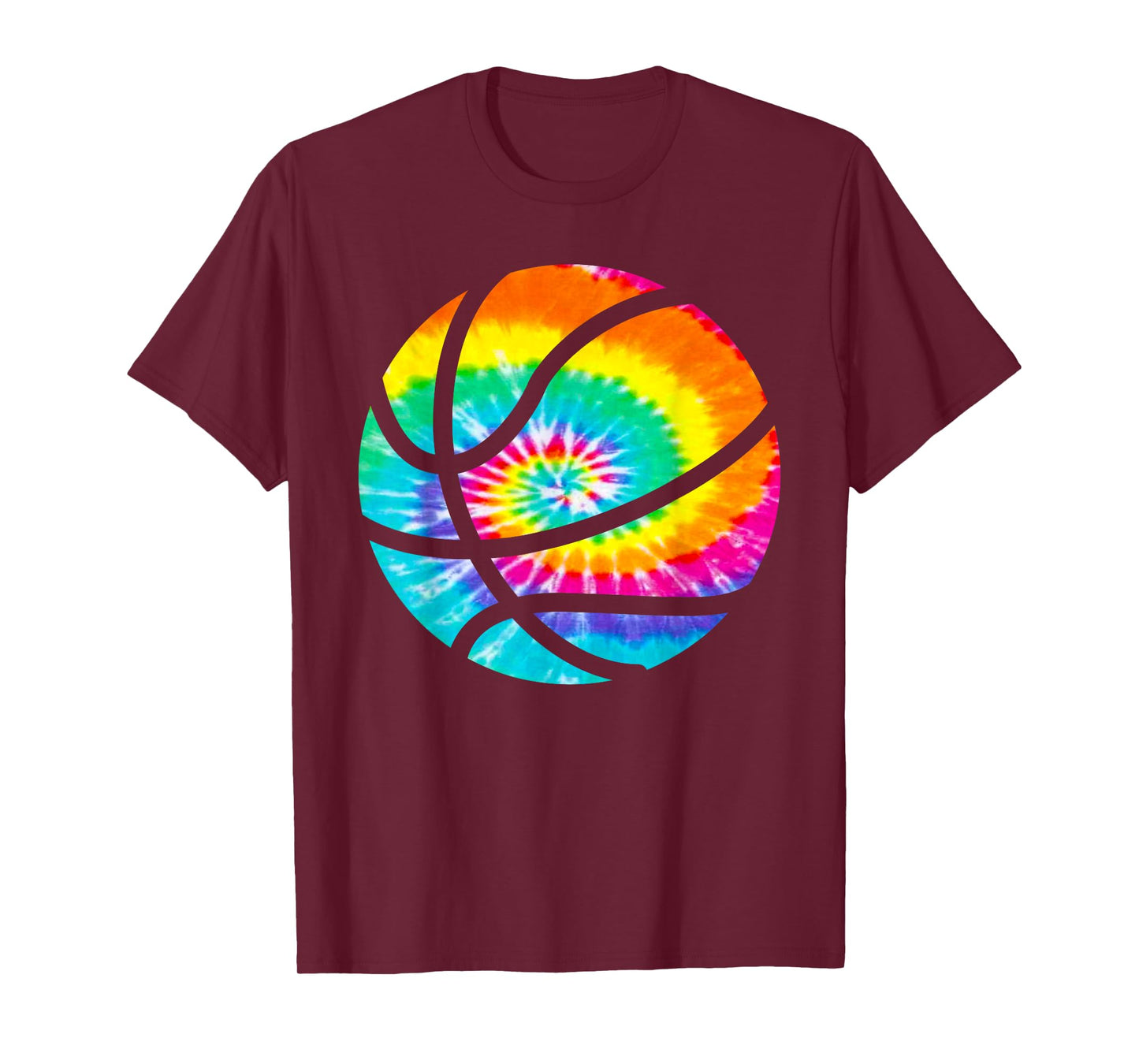 Basketball Tie Dye Shirt - Rainbow Trippy Hippie Tee Shirt T-Shirt