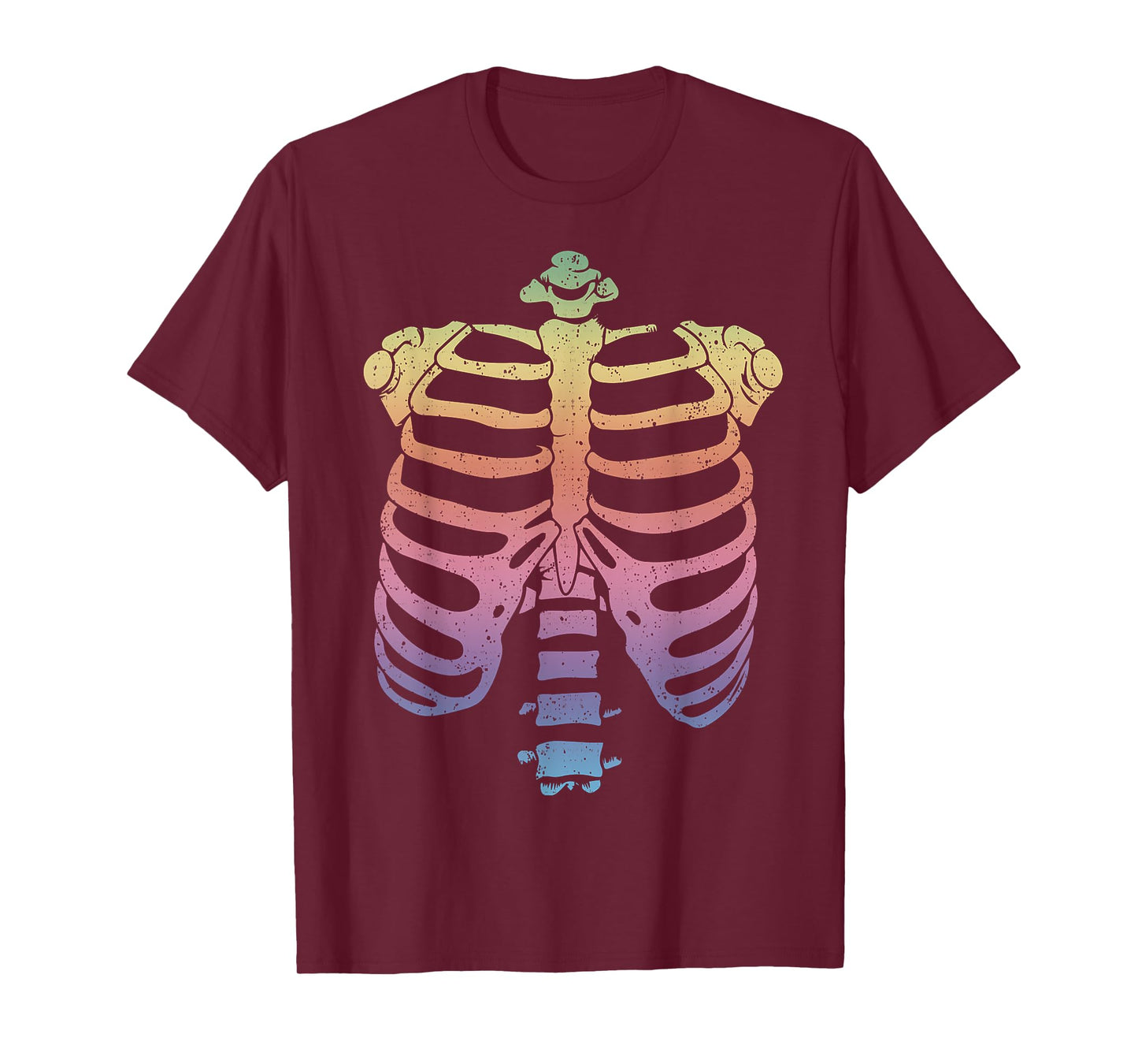 Halloween Skeleton Rib Cage T-Shirt Zombie Costume Tee Shirt T-Shirt