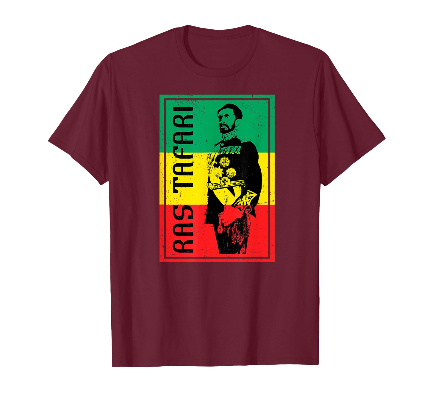 RAS TAFARI Kaiser Haile Selassie Ethiopia Reggae Rasta T-Shirt