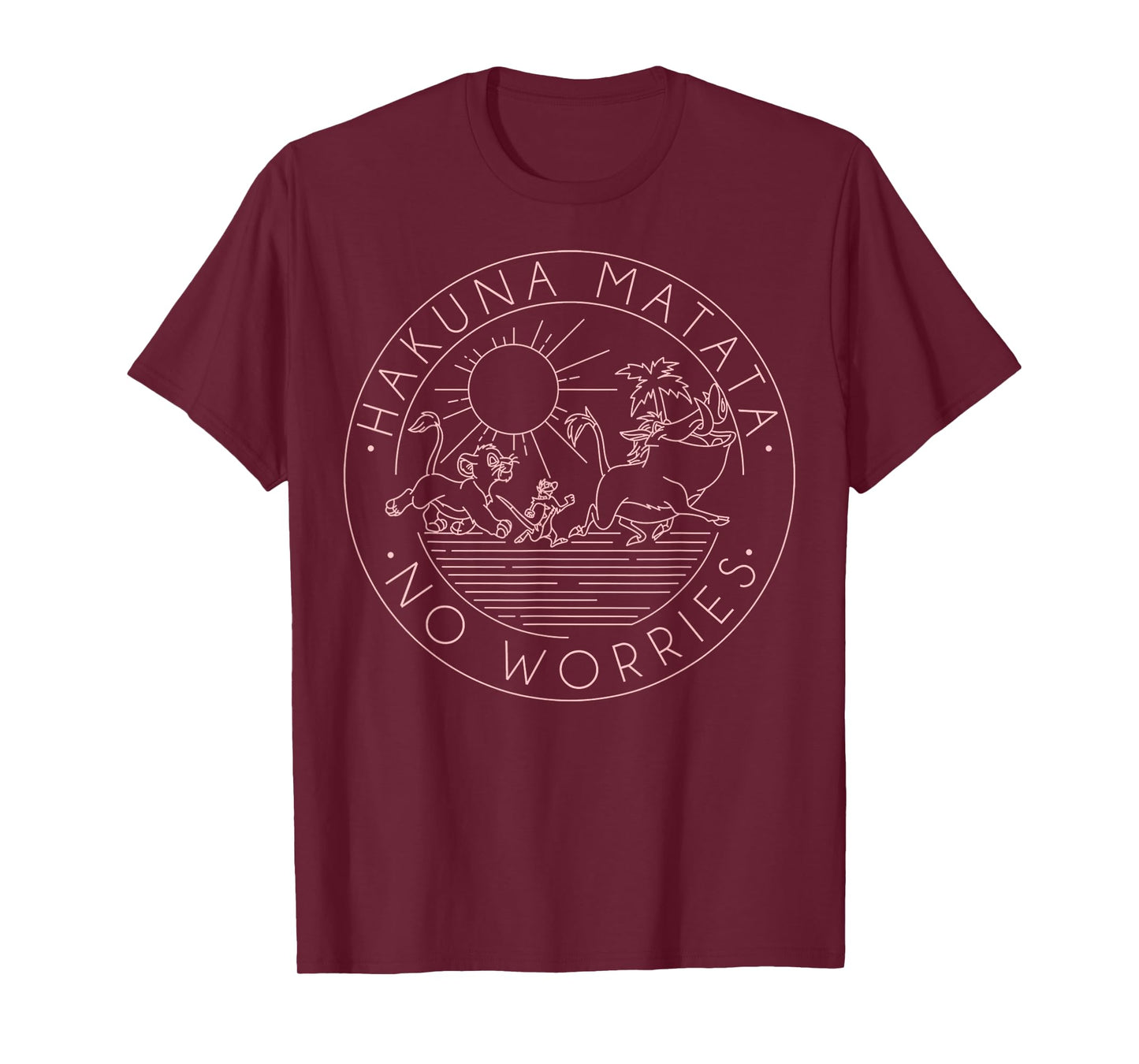 Disney The Lion King Hakuna Matata No Worries Outline Logo T-Shirt