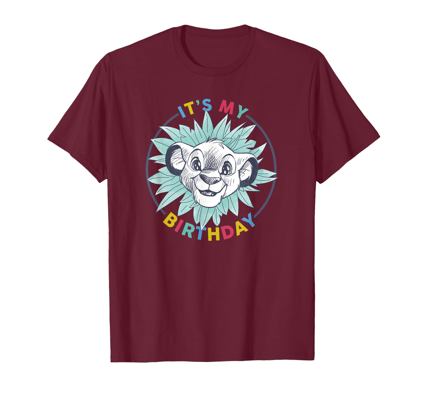 Disney The Lion King Birthday Floral Simba It's My Birthday T-Shirt