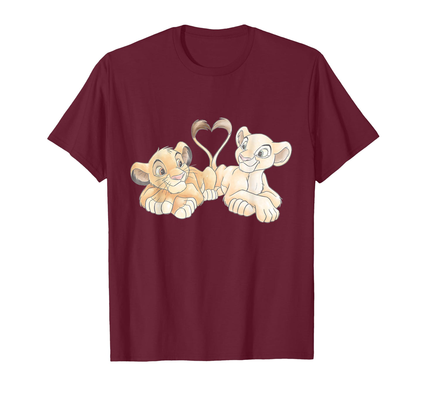 Disney The Lion King Simba and Nala Hearts Valentine’s Day T-Shirt