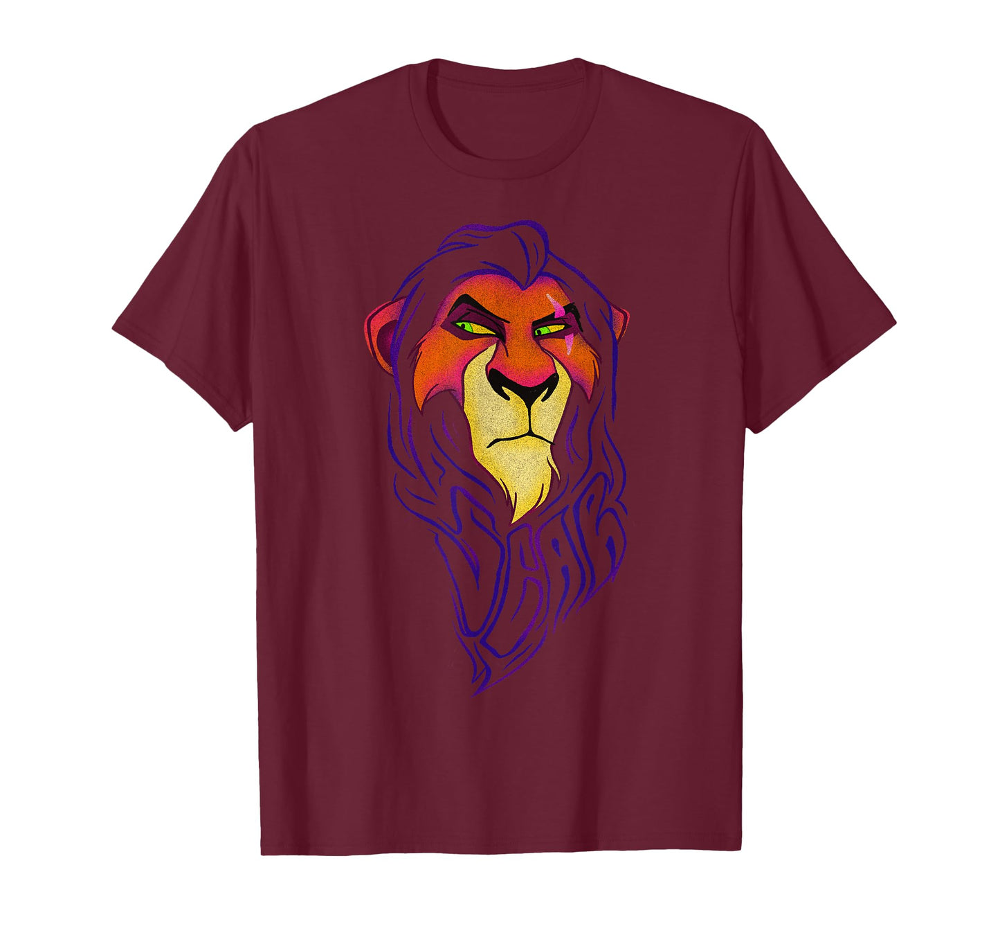 Disney Lion King Scar Long Mane Text T-Shirt