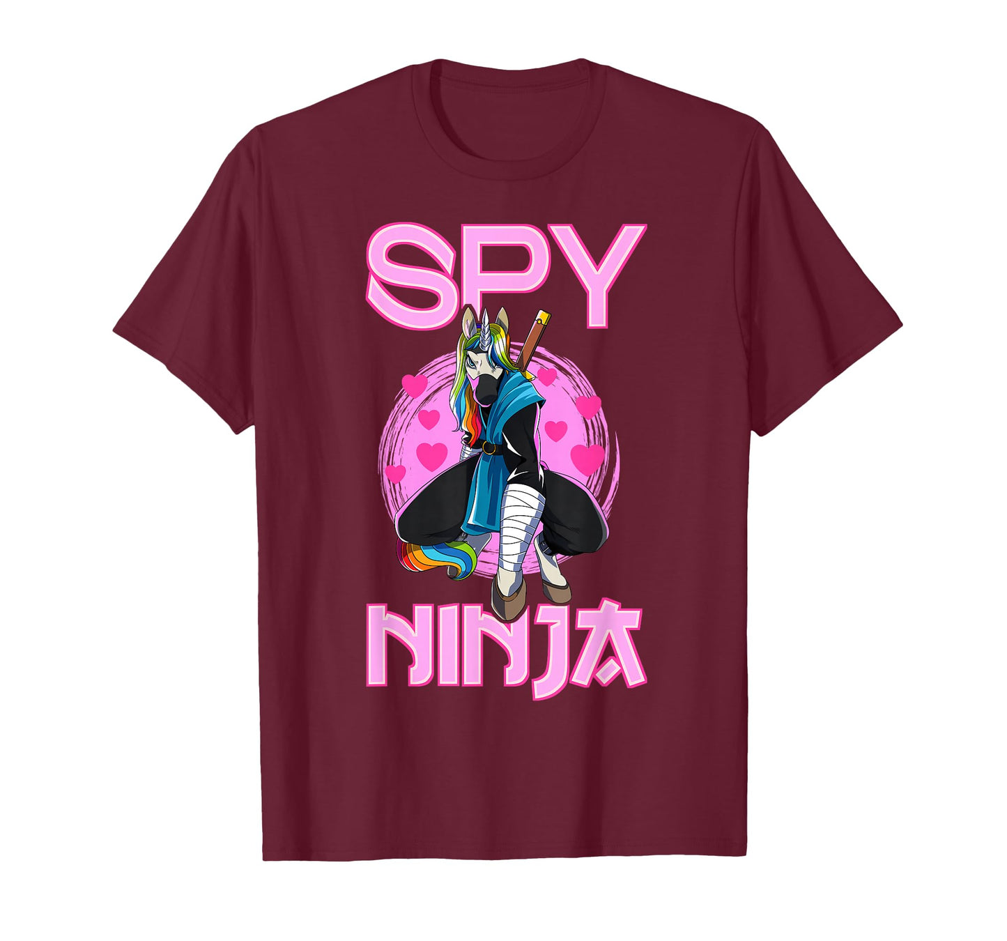 Spy Ninja Unicorn Gamer Rainbow Spies Samurai T-Shirt