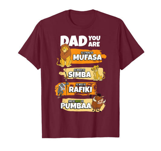 Disney The Lion King Dad You are Word Stack Funny T-Shirt