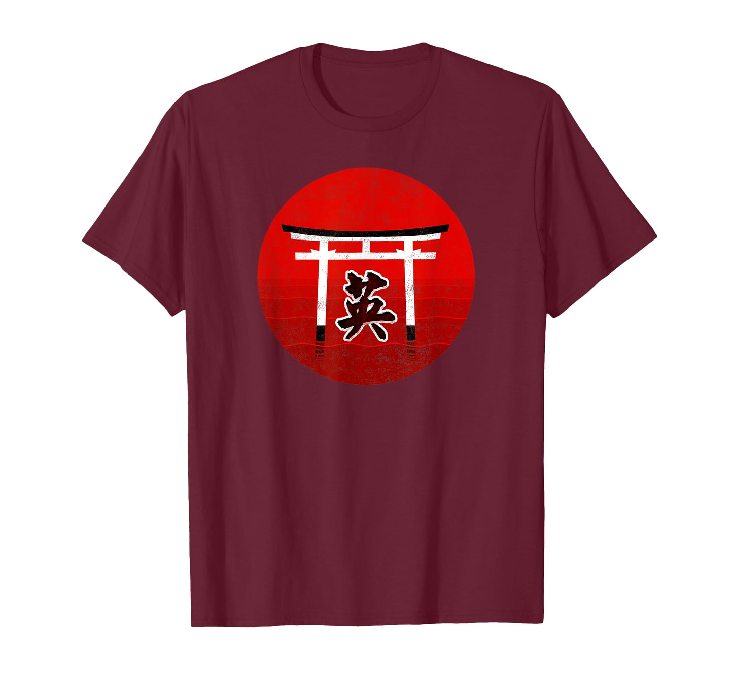 Japanese Courage Symbol Japan Asian Distressed Art T-Shirt