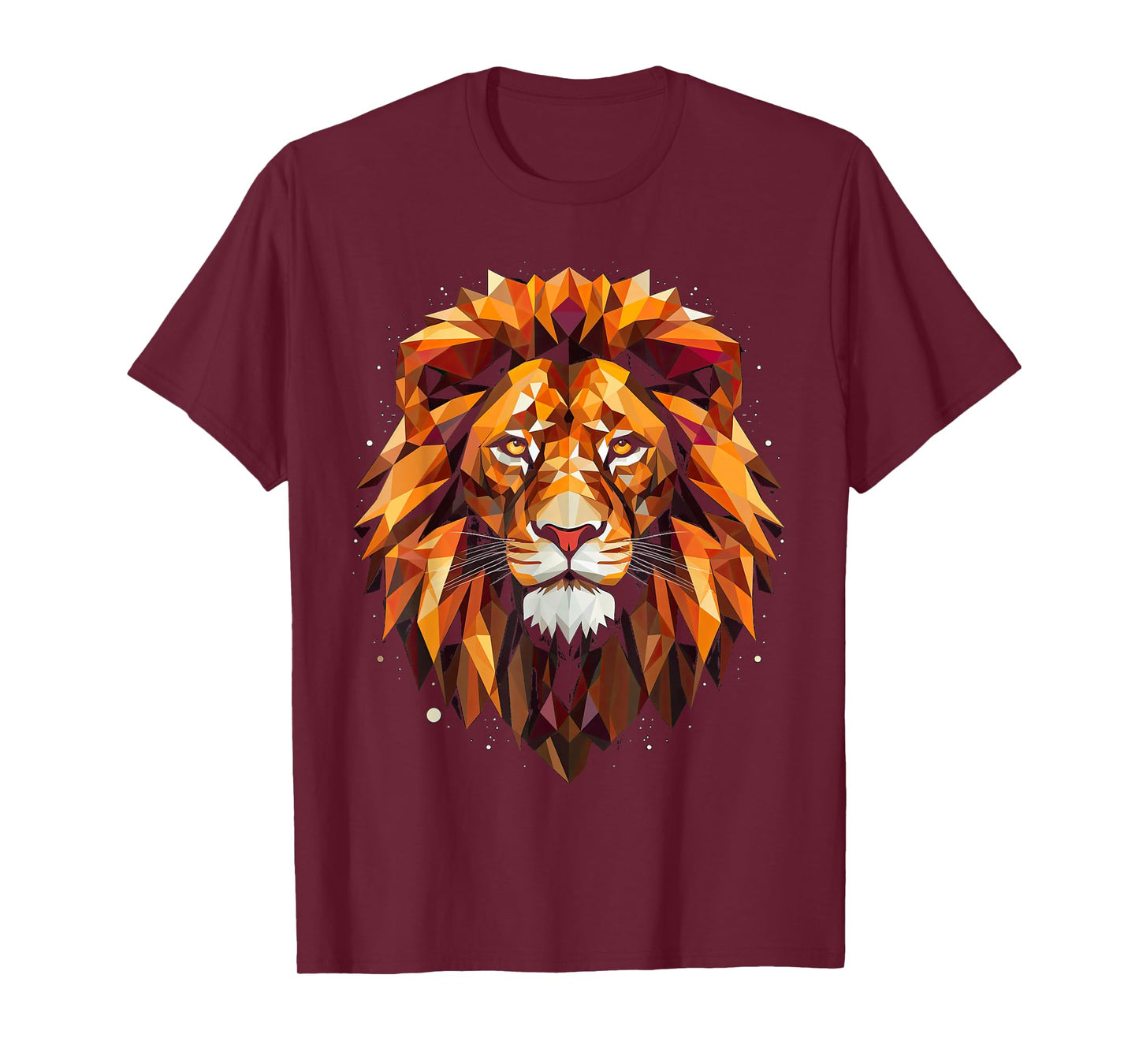 Lion colorful lions King Of Animals From Africa Polygon T-Shirt