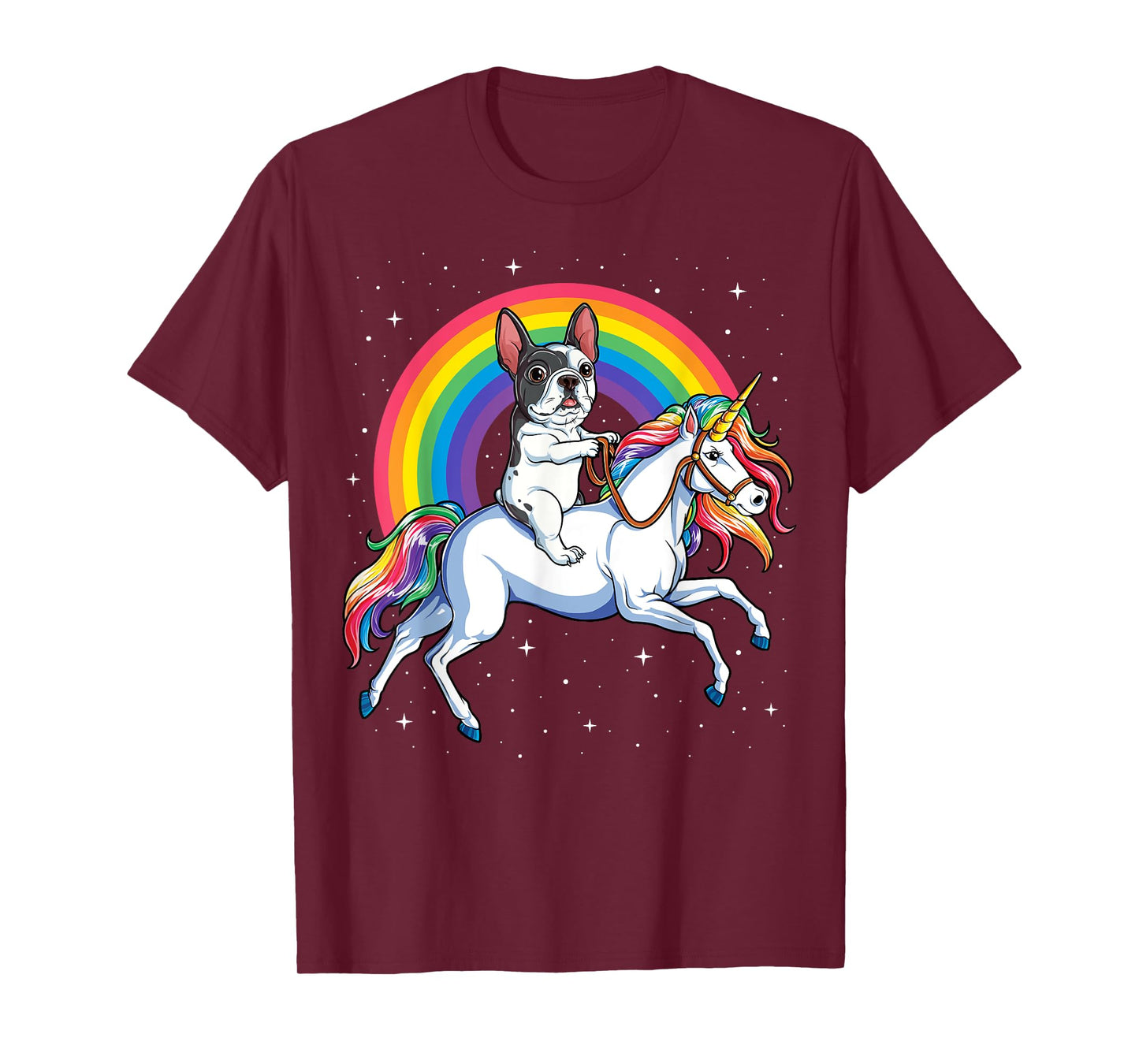 French Bulldog Unicorn Shirt Girls Space Galaxy Frenchicorn T-Shirt