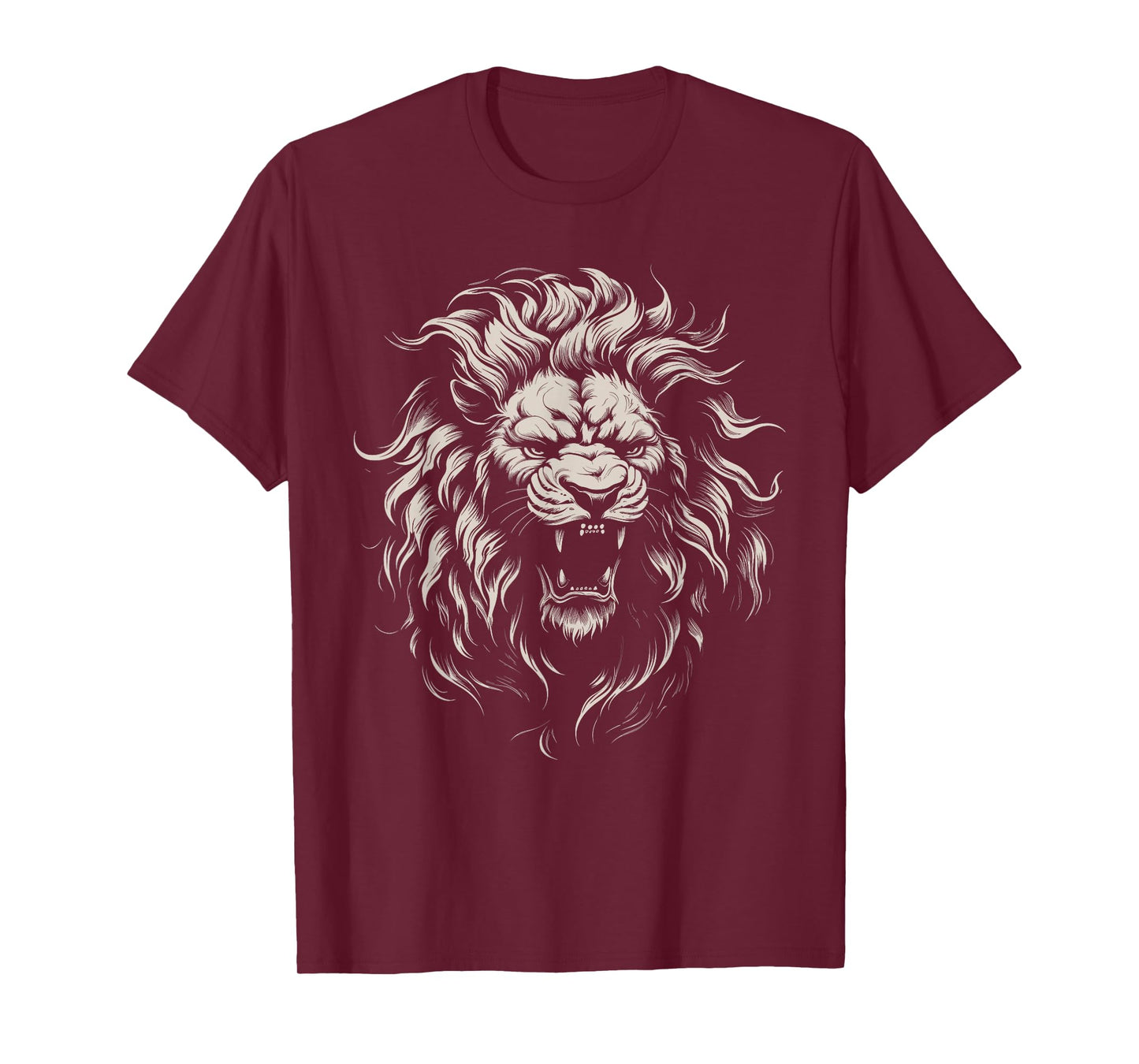Lion Roar Head Art face for Lovers Lions King African Animal T-Shirt