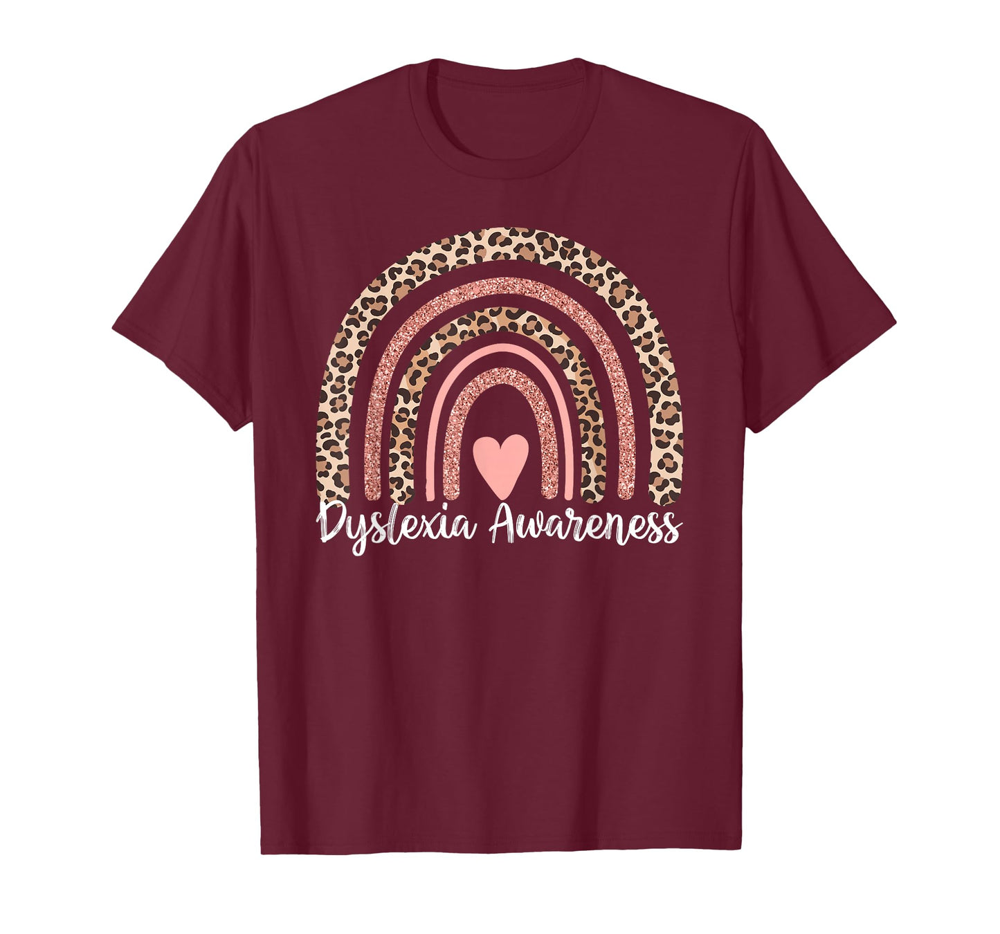 Leopard Rainbow Dyslexia Awareness T-Shirt