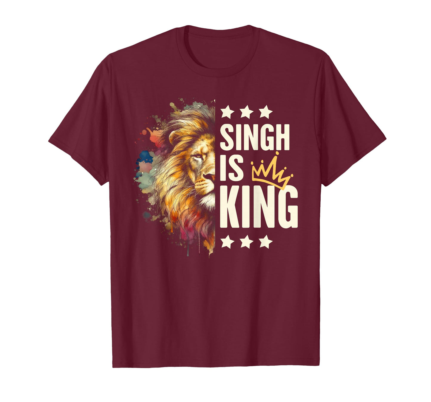Lion Punjabi Pride Religious Sikh Faith Indian Singh Is King T-Shirt