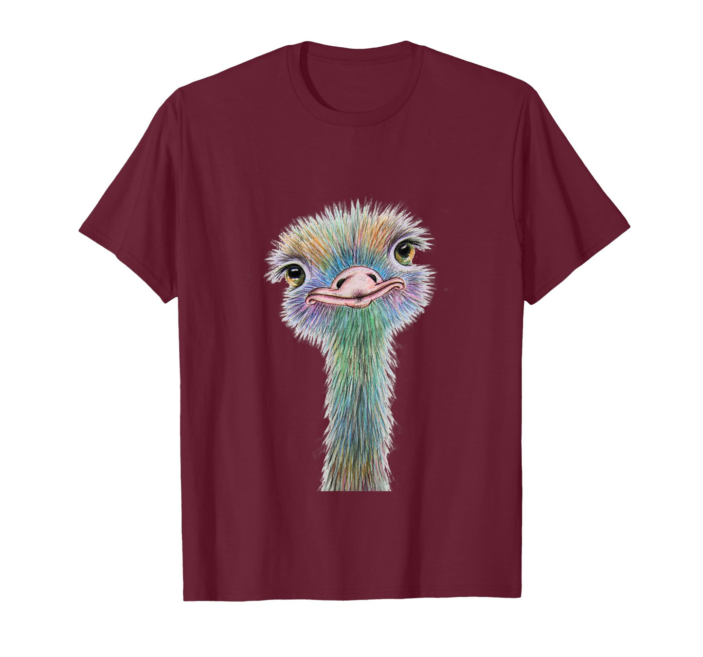 Colorful Ostrich T-Shirt - Beautiful Artistic Animal Tee T-Shirt